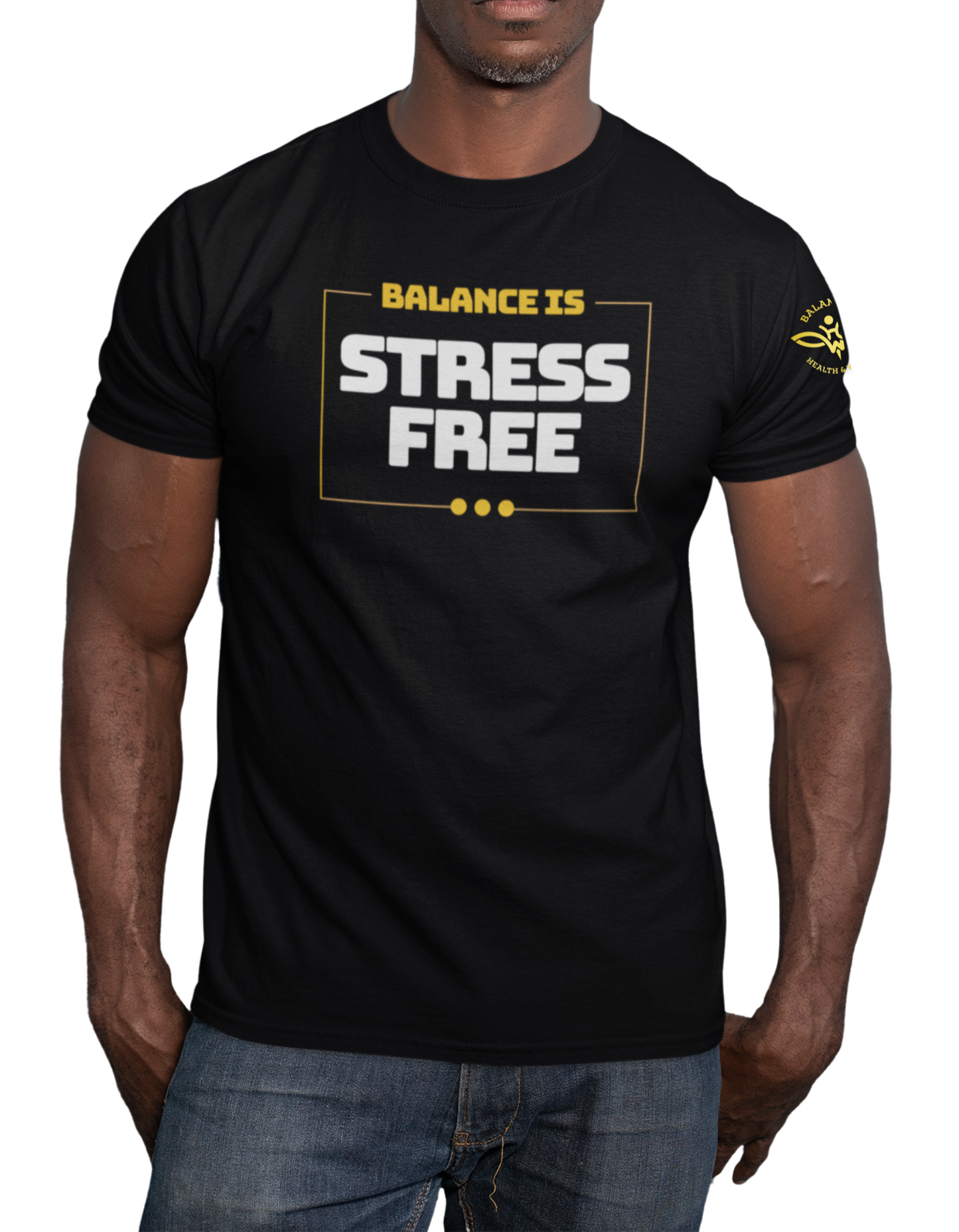 Balance Is Stress Free Black T-shirt