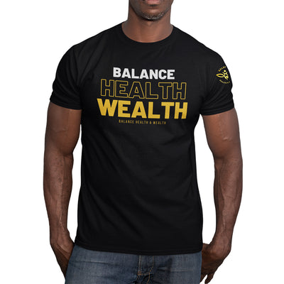 Balance Health & Wealth Black T-shirt