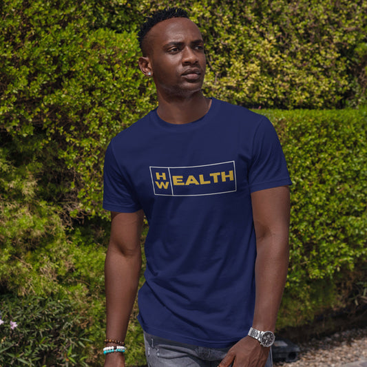 Health Wealth Blue T-shirt