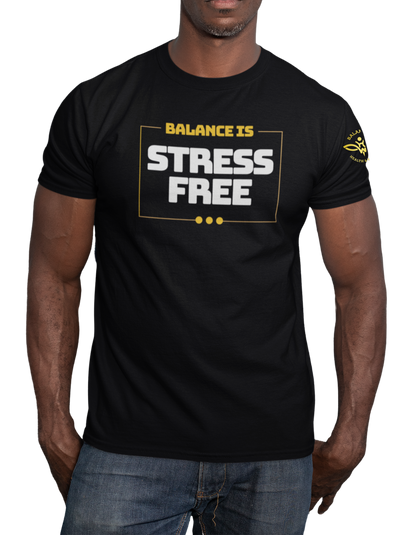 Balance Is Stress Free Black T-shirt